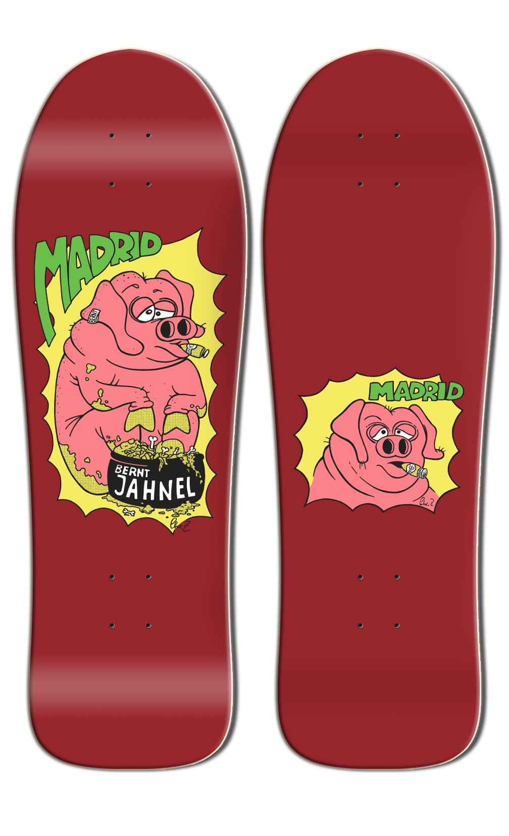 Madrid Bernt Jahnel Pig Reissue Limited Edition 10.125" Old School Skateboard Deck