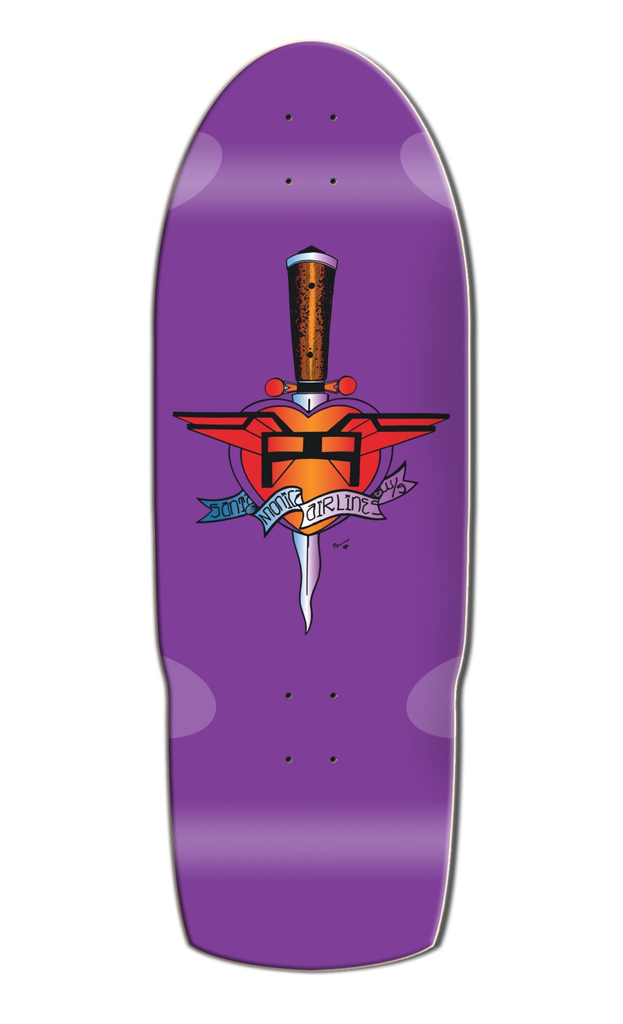 Santa Monica Airlines Limited Edition Heart Attack 10.5" Old School Skateboard Deck