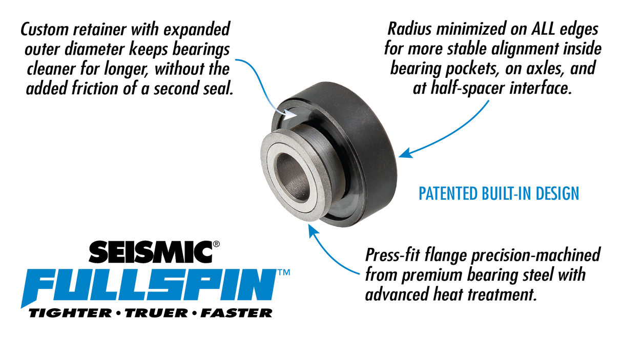 Seismic 7-Ball Ceramic Pro Spec Built-In Bearings