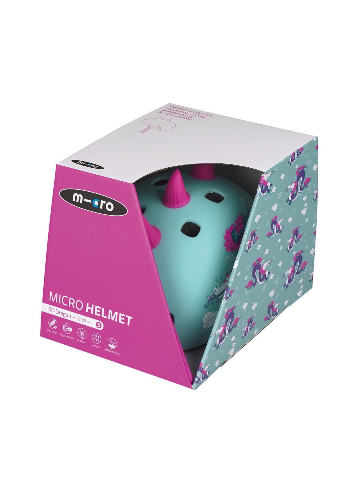 Casque Dragon 3D - Boucle Magnétique / Lumière Led Intégrée