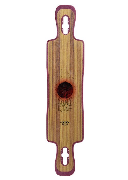Moonshine County Line Soft Red/Natural/Blacklongboard Deck