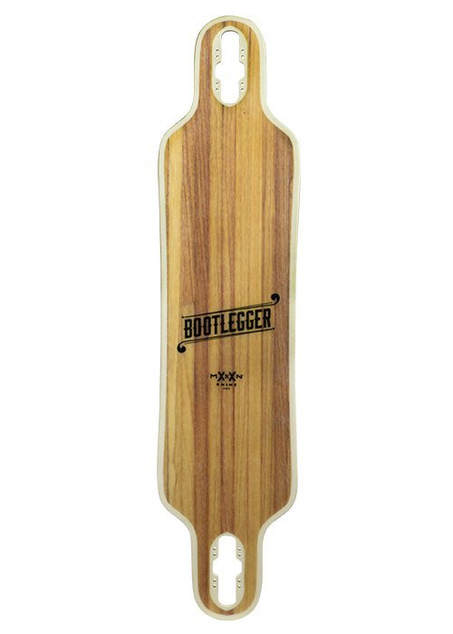Moonshine Bootlegger Black/White Longboard Deck