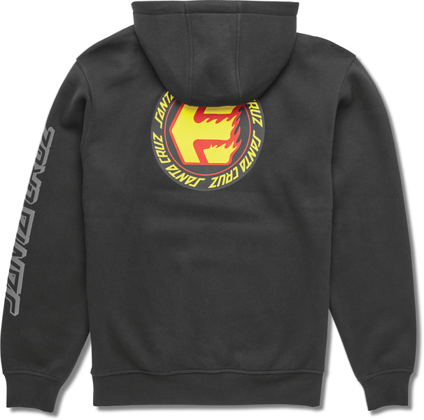 Etnies Santa Cruz Flame Tech Zip Hoodie Black