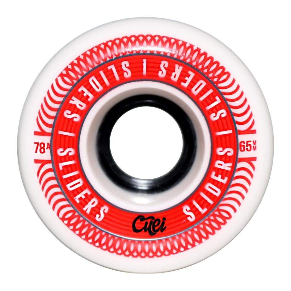 Cuei Sliders 65Mm 78A White Red Roues