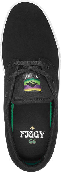 Chaussure de skate Emerica Figgy G6 Black White Gold