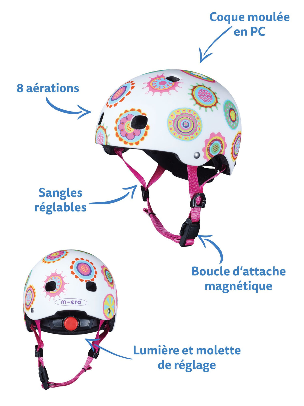 Casque Doodle Dots - Boucle Magnétique / Lumière Led Intégrée