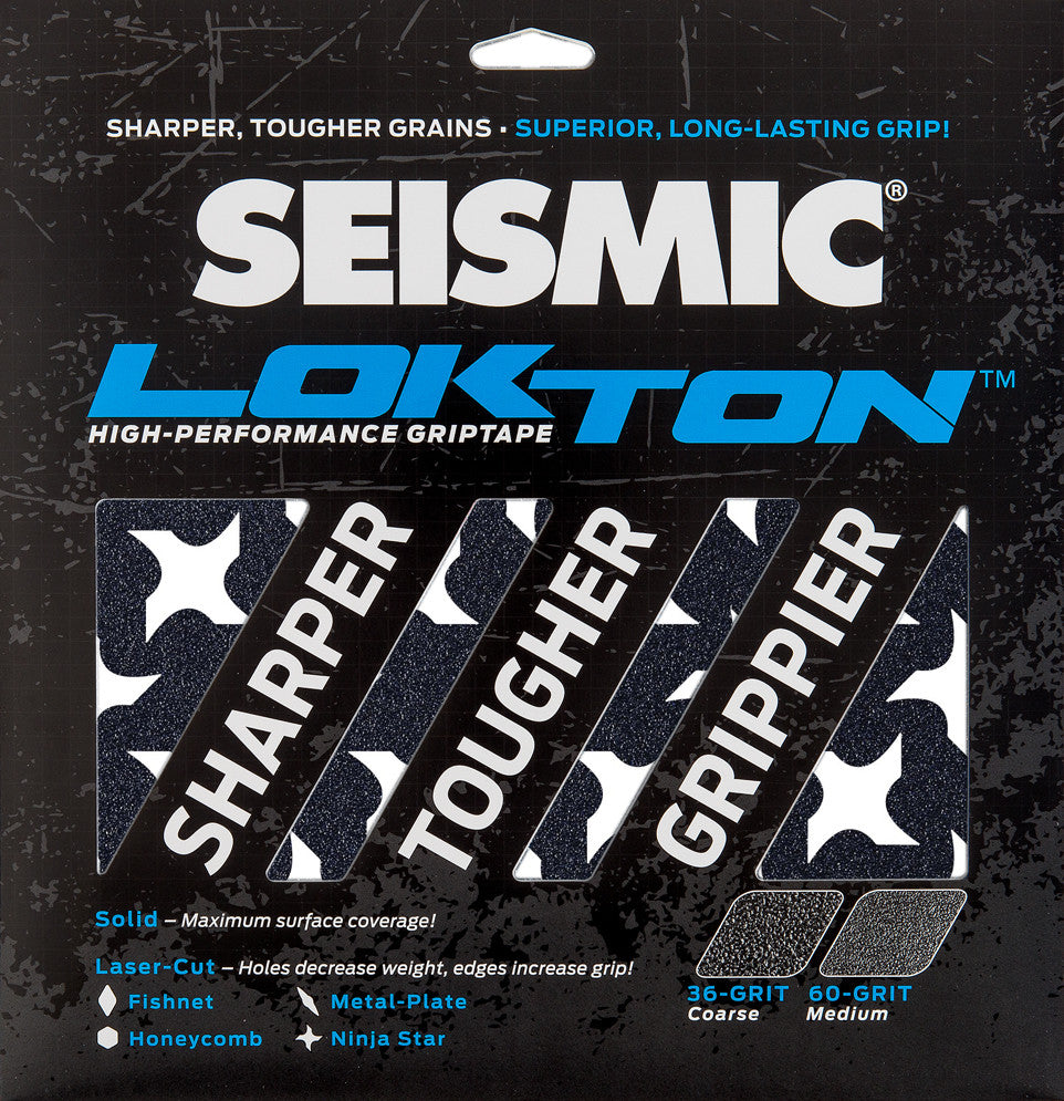 Seismic Lokton 60-Grit Griptape Sheets (3 Pack) Iii