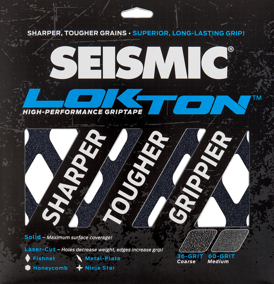 Seismic Lokton 36-Grit Griptape Sheets (3 Pack) Iv
