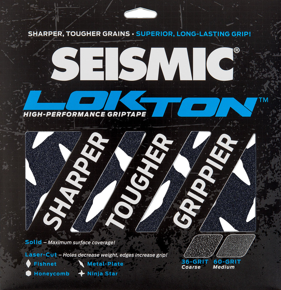 Seismic Lokton 36-Grit Griptape Sheets (3 Pack) Ii