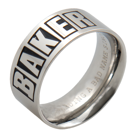 Baker Bague Brand Logo Silver