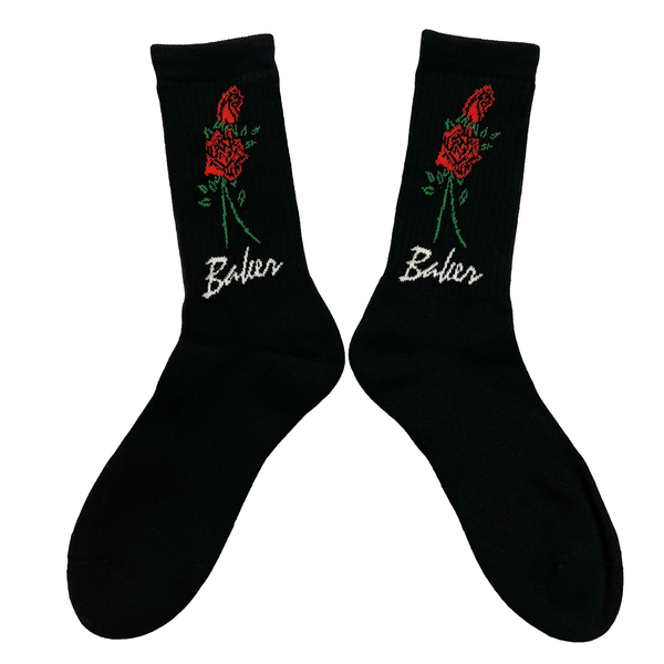 Baker Socks Roses Blk