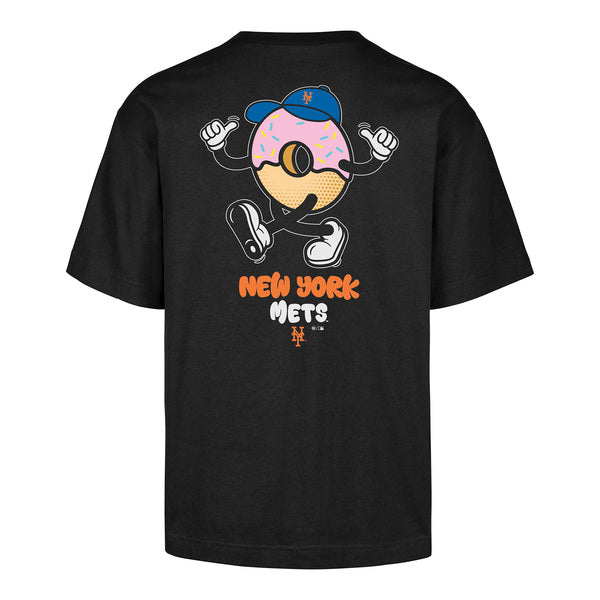 Tee-shirt 47 Brand MLB New York Mets Mens Cartoon Backer Found Black