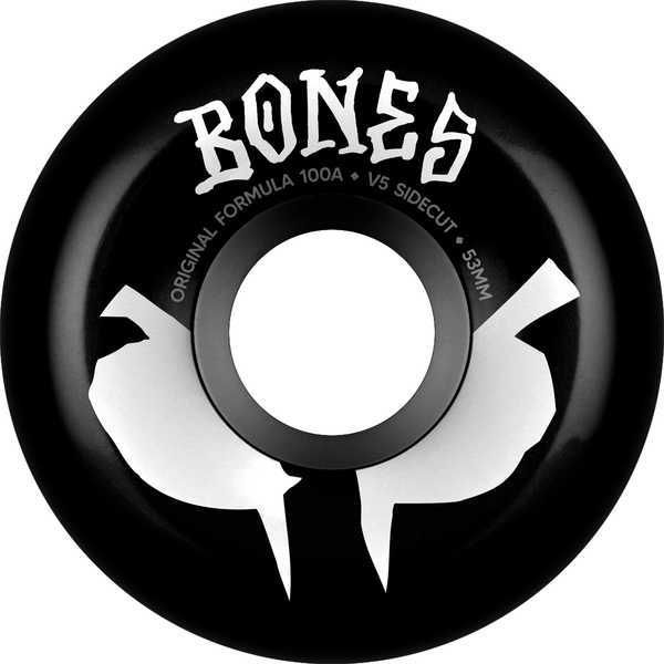 Bones Wheels (Jeu De 4) 100'S 53Mm V5 Sidecuts 100A Blk