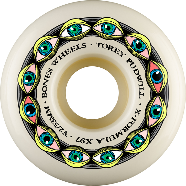 Bones Wheels (Jeu De 4) Xf 53Mm V2 97A Pudwill Frying Eyes