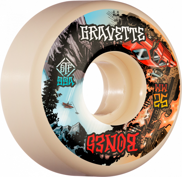 Bones Wheels (Jeu De 4) Stf 52Mm V2 Gravette Heaven Hell 99A