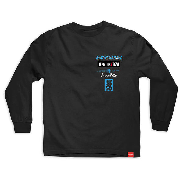 Chocolate T-Shirt Liquid Sword Ls Black