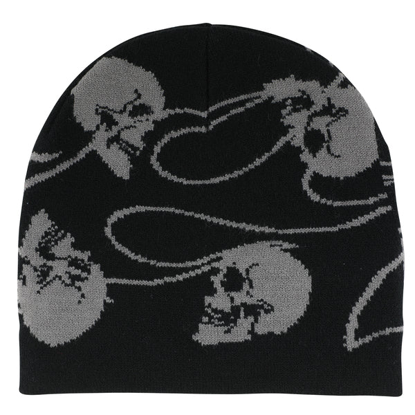 Bonnet Creature Spiral Skull Skull Black