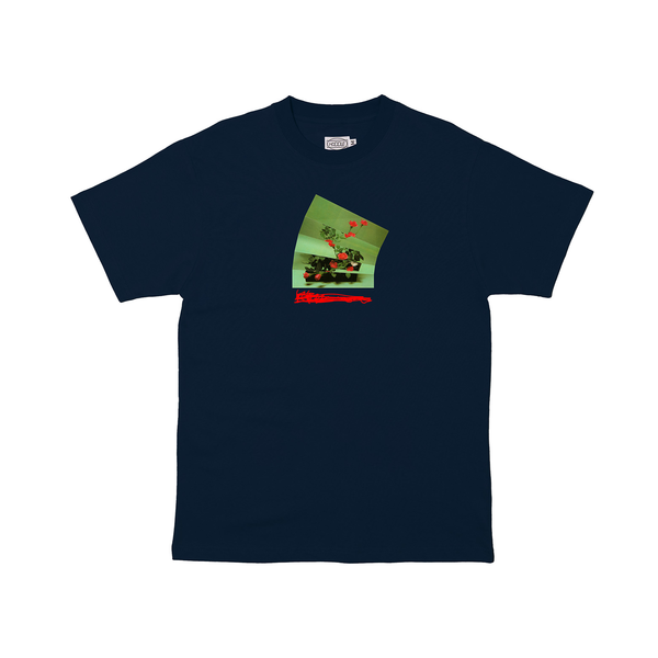 Hoddle T-Shirt Flowers Navy