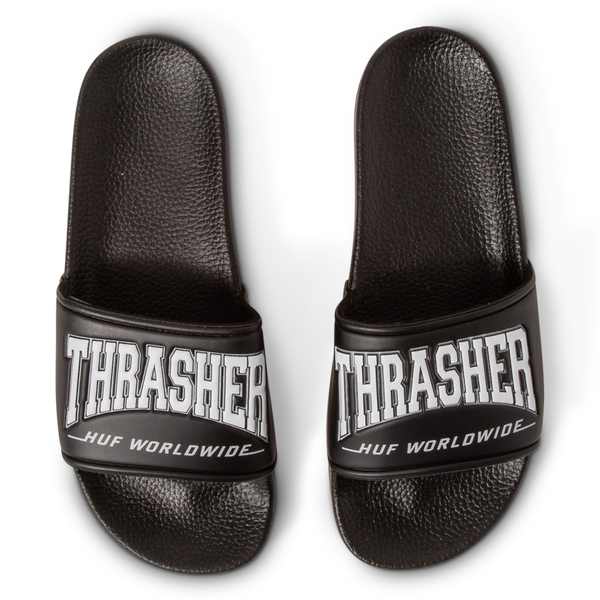 Chaussure de skate Huf Slides Huf X Thrasher Black