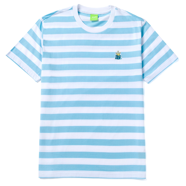 Tee-shirt Huf Stinson Stripe SS Knit Top Light Blue