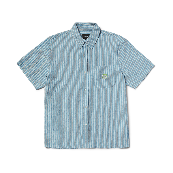 Chemise Huf Apollo SS Striped Pool Blue