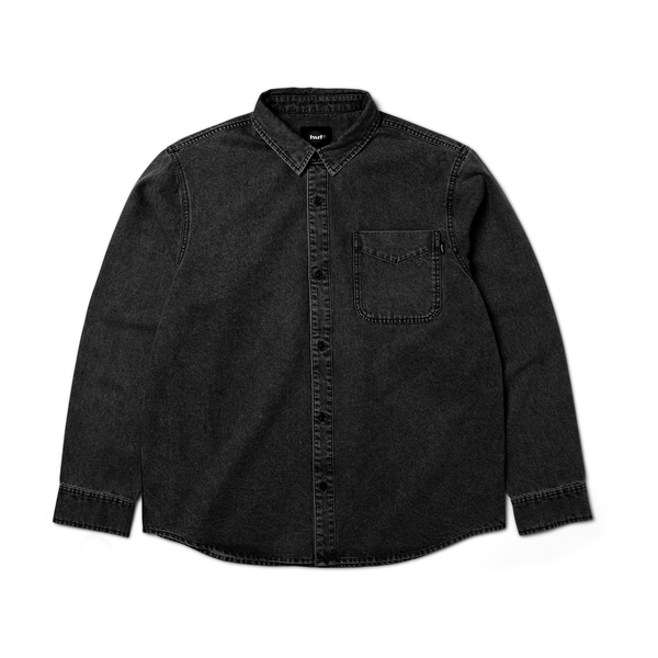 Chemise Huf Carson Overdyed Denim LS Shirt Black