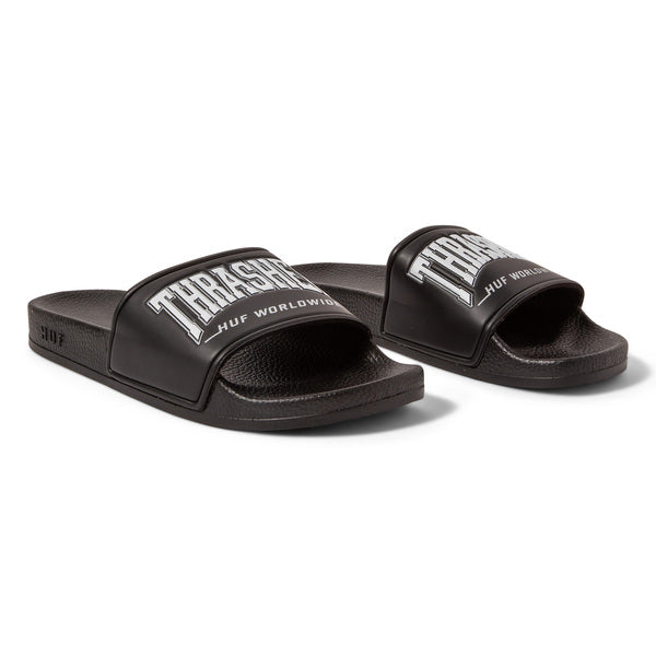 Chaussure de skate Huf Slides Huf X Thrasher Black