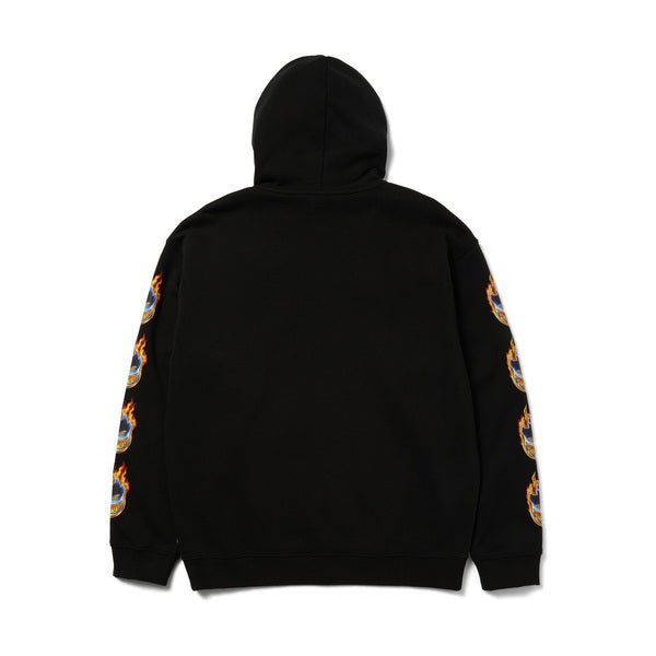 Sweat à capuche Huf Spitfire Chrome Head FZ Black