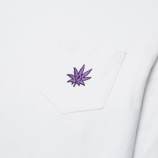 Tee-shirt manches longues Huf Green Buddy Pocket White