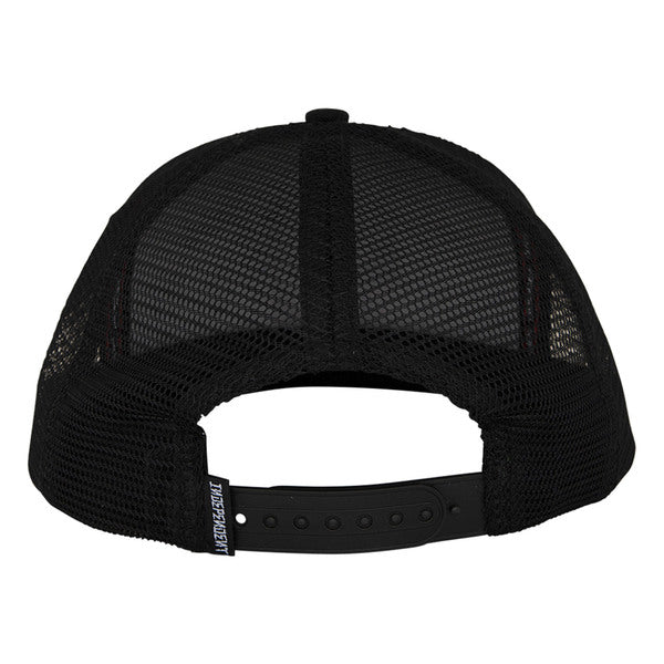 Independent Cap Dressen Skull Rose Snapback White Black