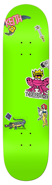 Krooked Deck Cromer Neon Sticker Green