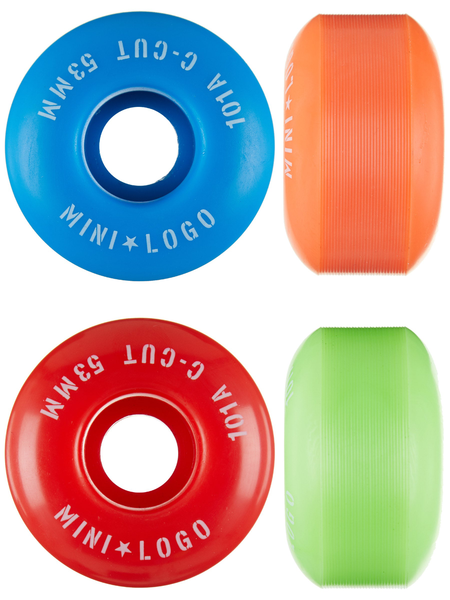Mini Logo Wheels (Jeu De 4) 53Mm C-Cut Ii 101A Assorted