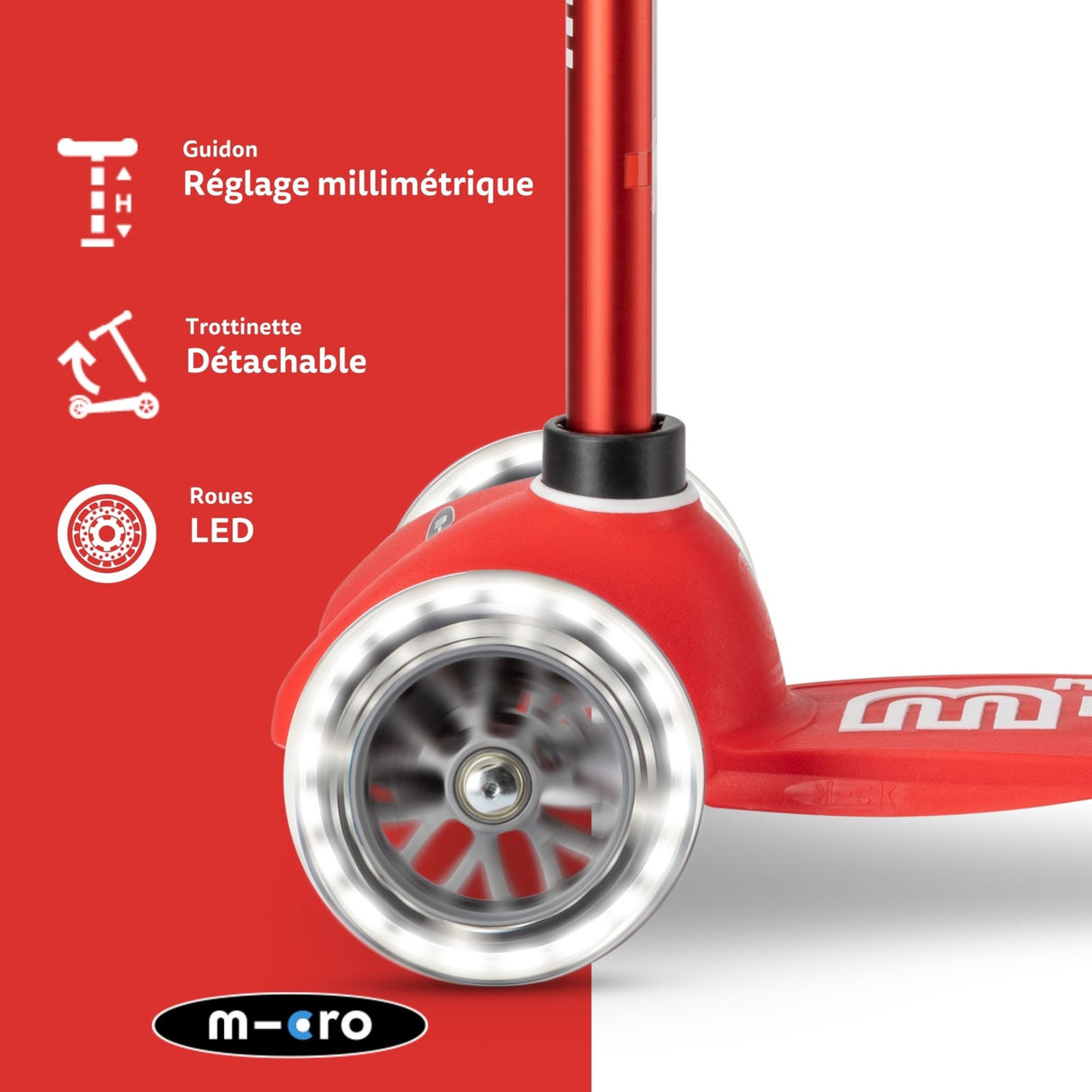 Mini Micro Deluxe Led - Rouge