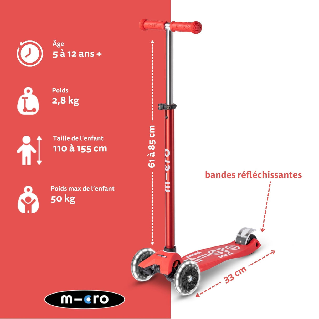 Maxi Micro Deluxe Rouge Led