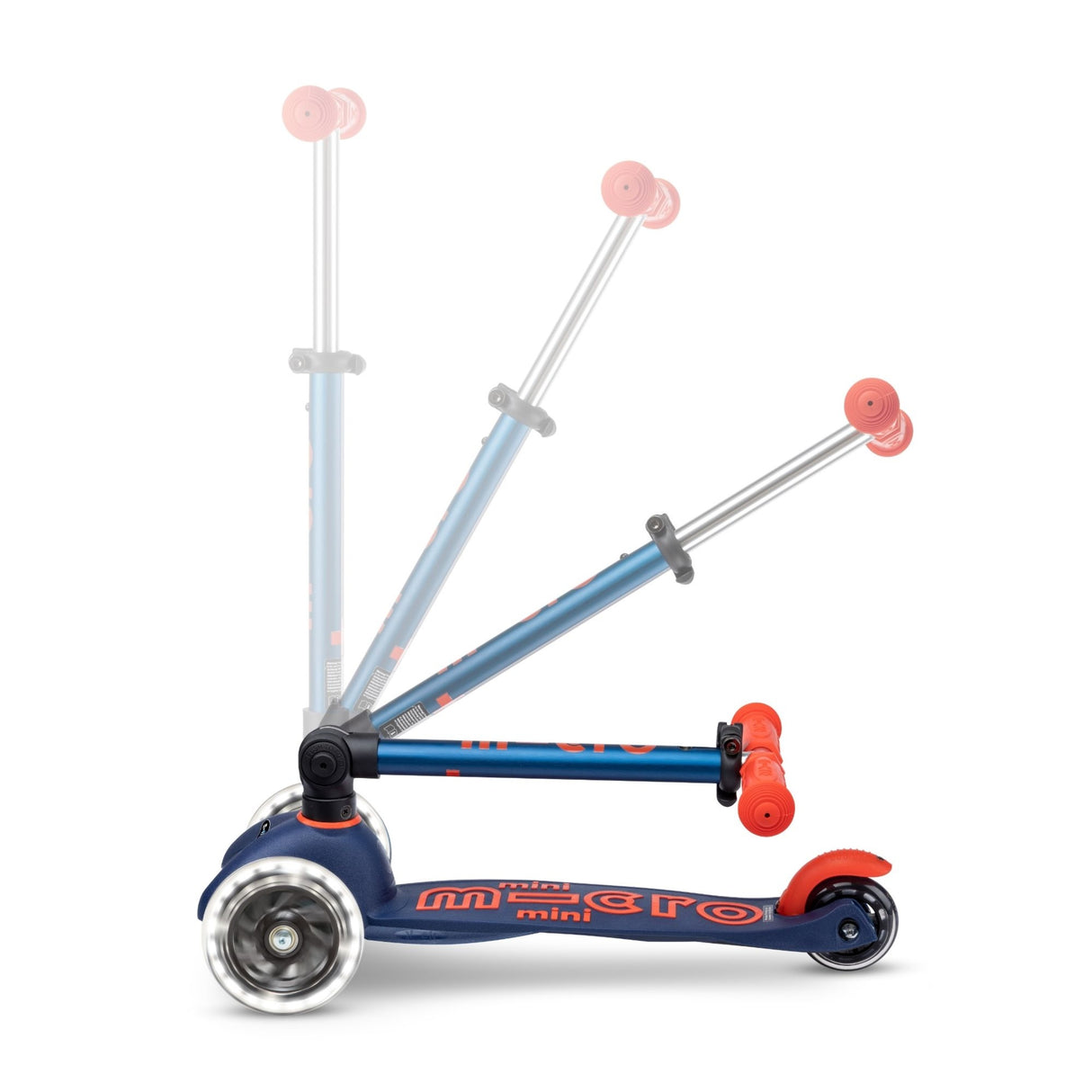 Mini Micro Deluxe Pliable Led - Bleu Marine Et Rouge