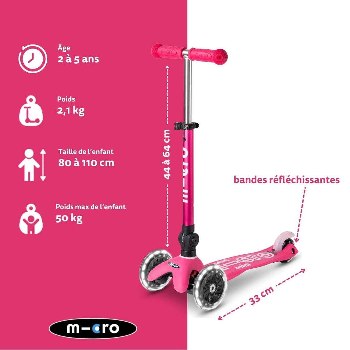 Mini Micro Deluxe Pliable Led - Rose