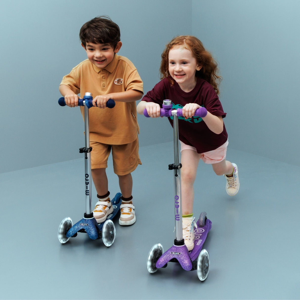 Trottinette Enfant Mini Micro Deluxe Glitter Violet Led