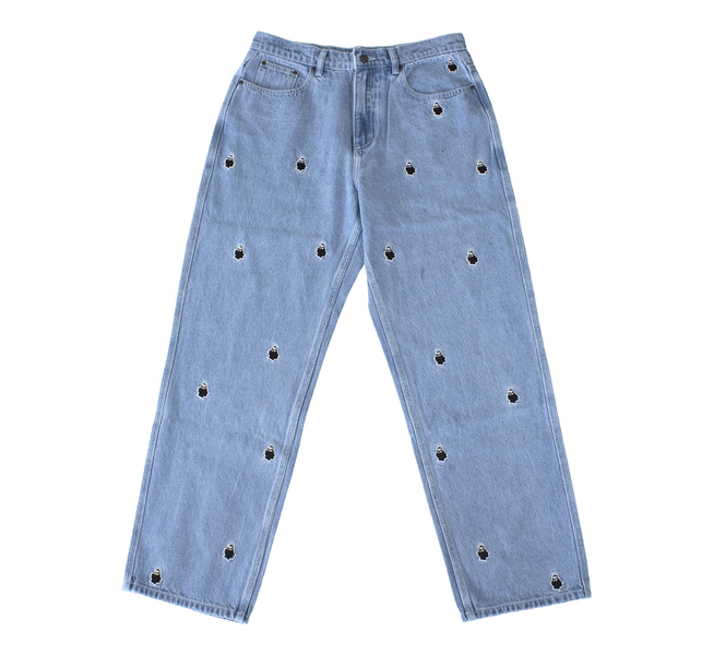 Pantalon Nonsense Bigfoot Denim Aop Lighter Denim
