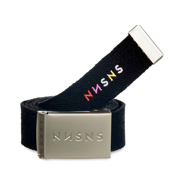 Ceinture Nonsense Whip Brushed Silver Black
