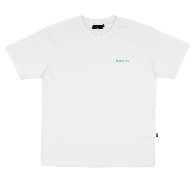 Tee-shirt Nonsense Embroidered White Teal