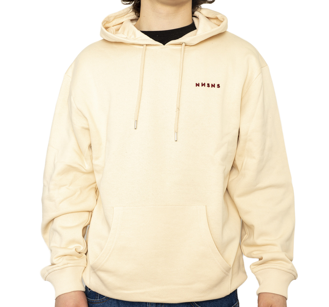 Sweat à capuche Nonsense Script Embroided Natural Burgundy