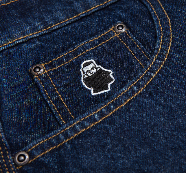 Pantalon Nonsense Biggerfoot Denim Blue Rinsed
