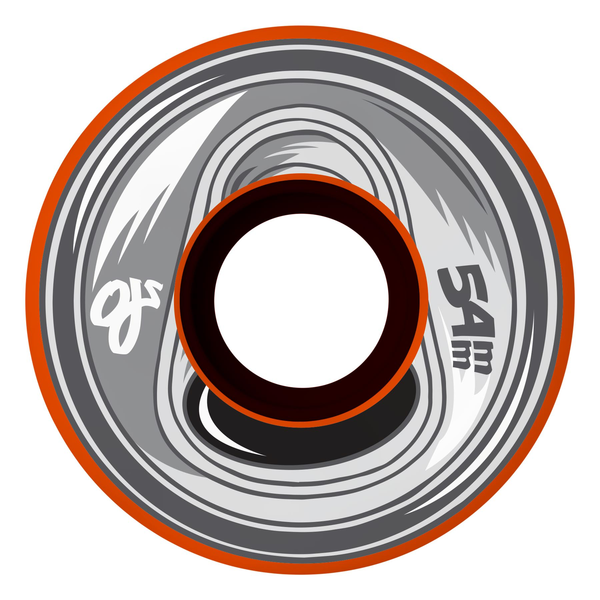 Oj Wheels (Jeu De 4) 54Mm Frozen Energy Keyframe Orange 92A