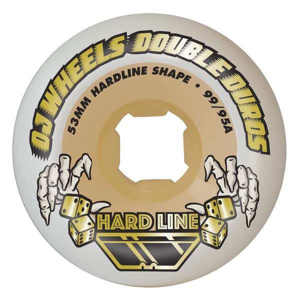 Oj Wheels (Jeu De 4) 53Mm Double Duro White Gum 99A 95A