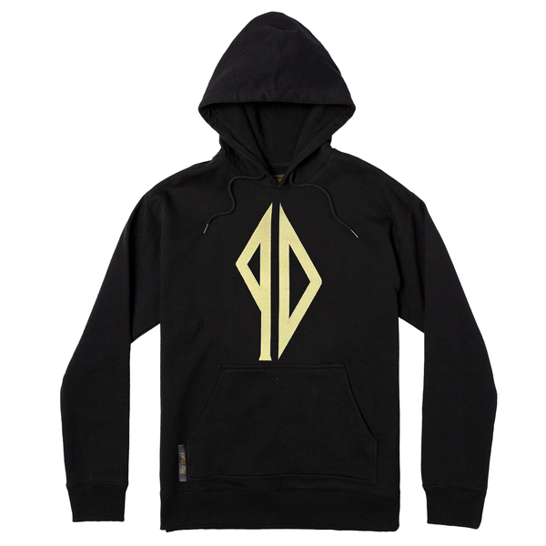 Pissdrunx Sweat Logo Black Gold Hood Emb