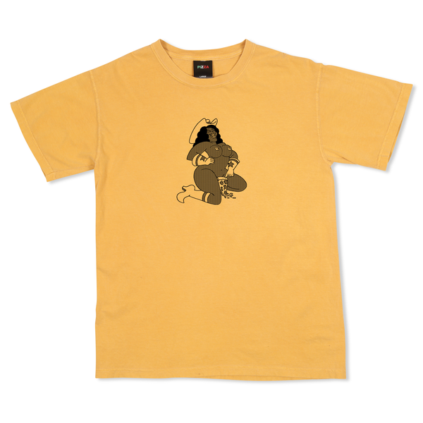 Pizza T-Shirt Rodeo Pigment Dyed Mustard