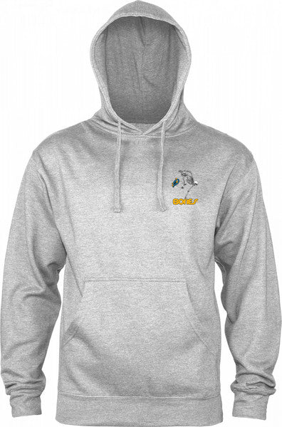 Powell Sweat Skateboard Skeleton Hood Gray Heather