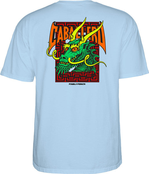 Powell T-Shirt Cab Street Dragon Ss Powder Blue
