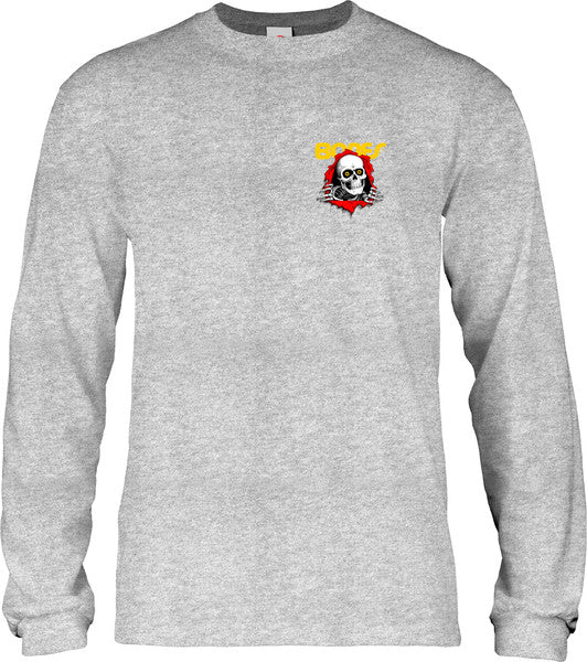 Powell T-Shirt Ripper Ls Gray
