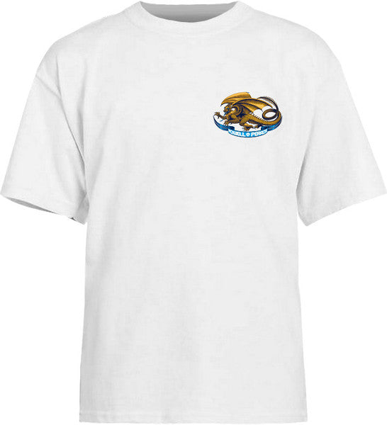 Powell T-Shirt Oval Dragon Ss White